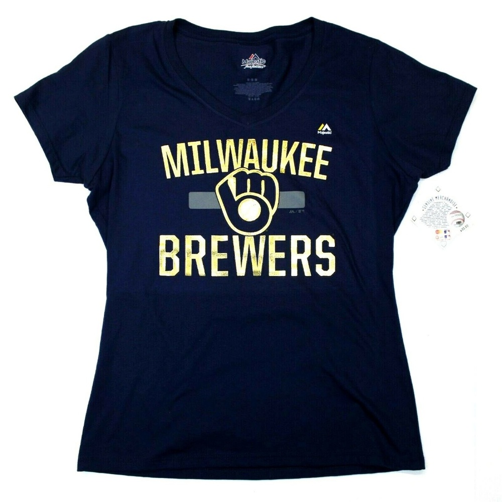 Women's Majestic Milwaukee Brewers MLB Tee - M